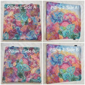 Deny Designs Stephanie Corfee Flourish Allover Two Patio Pillowcases EUC